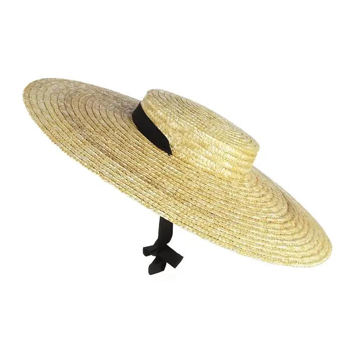 Chapeau de canotier à large bord pour femme