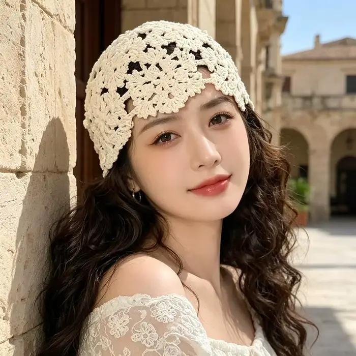 Bonnet en crochet pour femme
