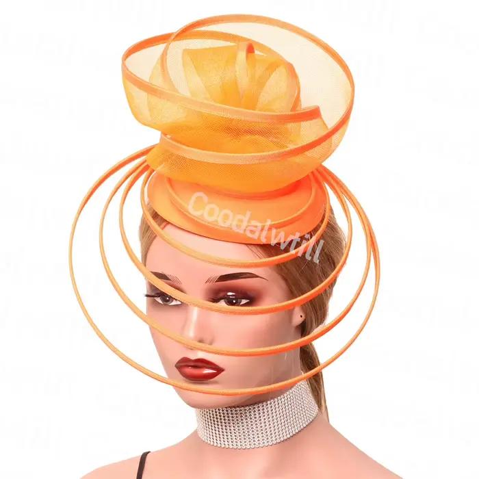 Voile maille Fascinator thé Chapeau élégant femmes Derby fête casque course événement
