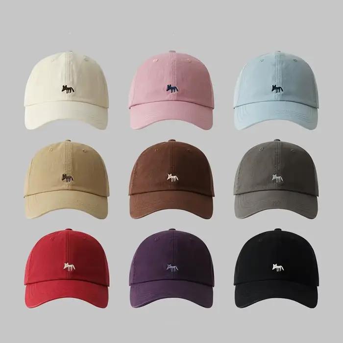 Casquette de baseball unisexe avec broderie de renard de dessin animé