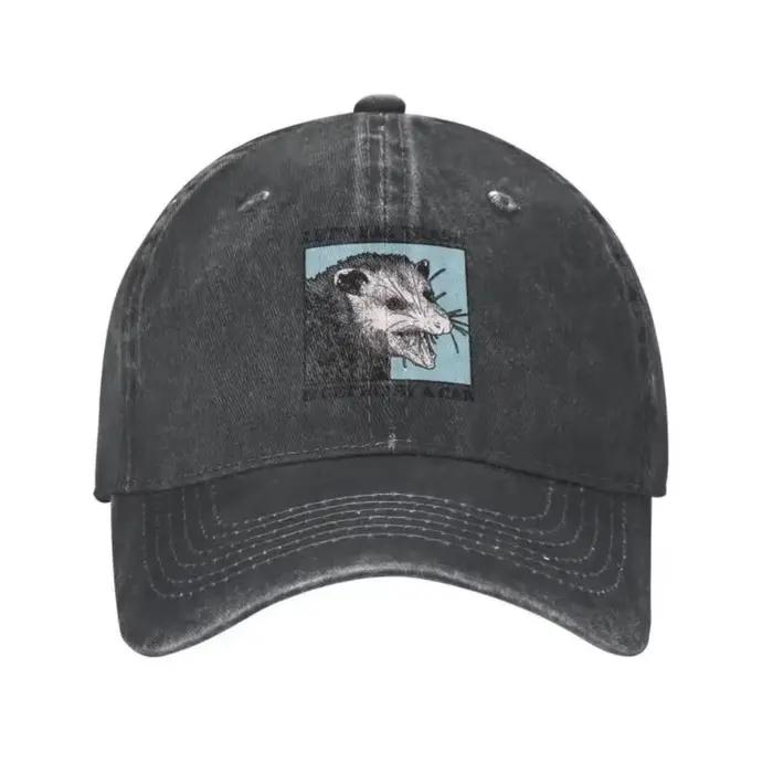 Eat Trash Get Hit By A Car Casquette de baseball Hip Hop Femmes Hommes Réglable Possum Amoureux Papa Chapeau Style