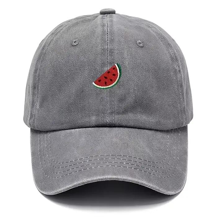Casquette de Baseball en coton délavé Vintage pastèque personnalisée