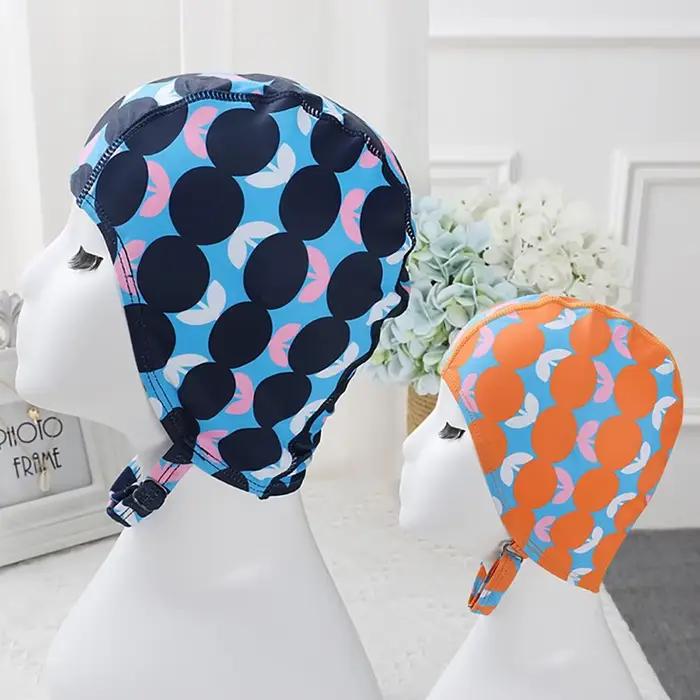 Bonnet de bain ajustable pour adulte en tissu