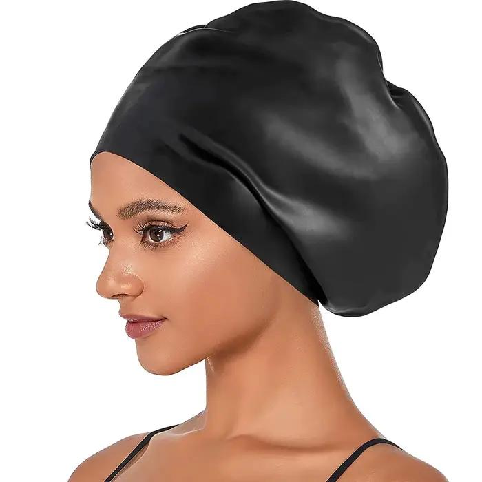 Bonnet de bain surdimensionné à cheveux longs