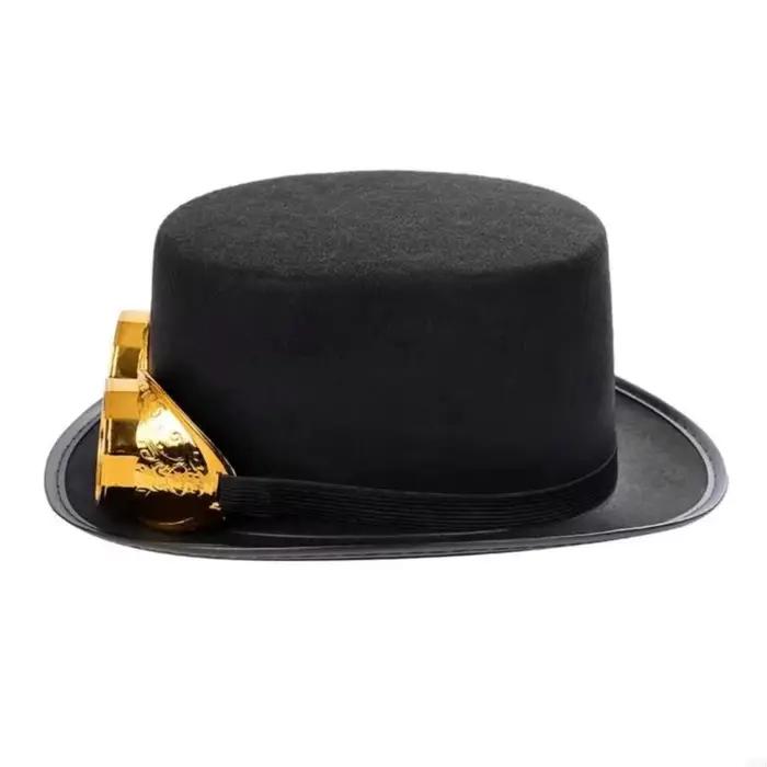 Chapeau steampunk vintage noir pour homme