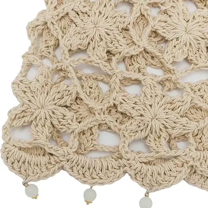 Chapeau en crochet ajouré pour femme