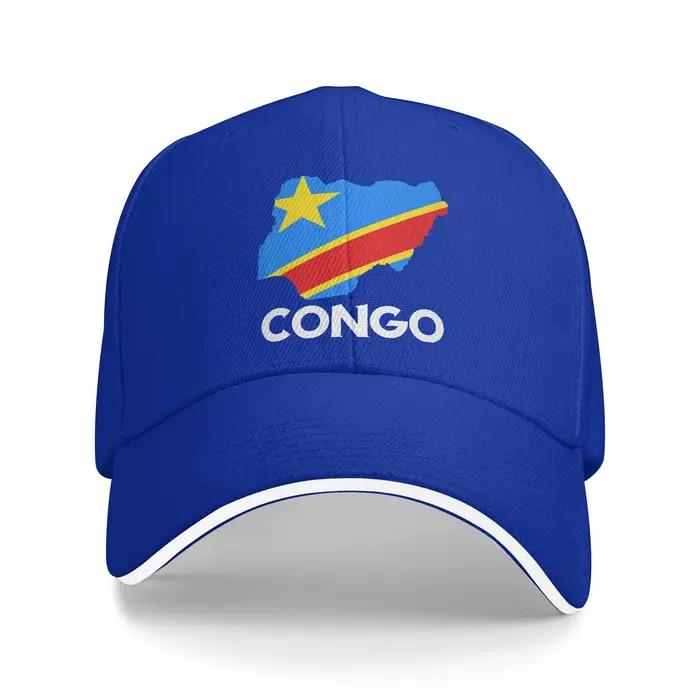 Casquette de baseball avec drapeau et carte du Congo