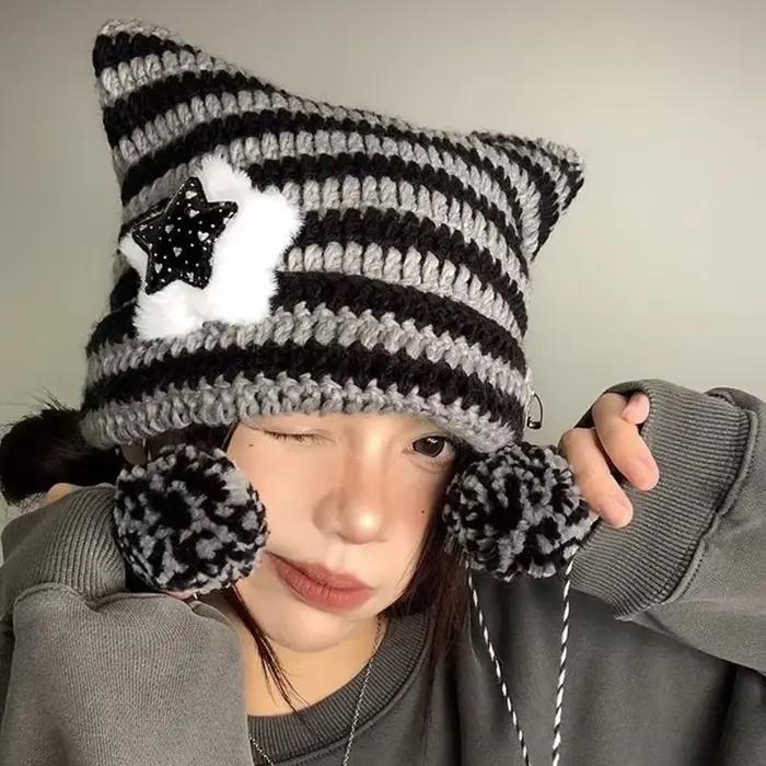 Chapeaux oreilles de chat pour femmes et filles