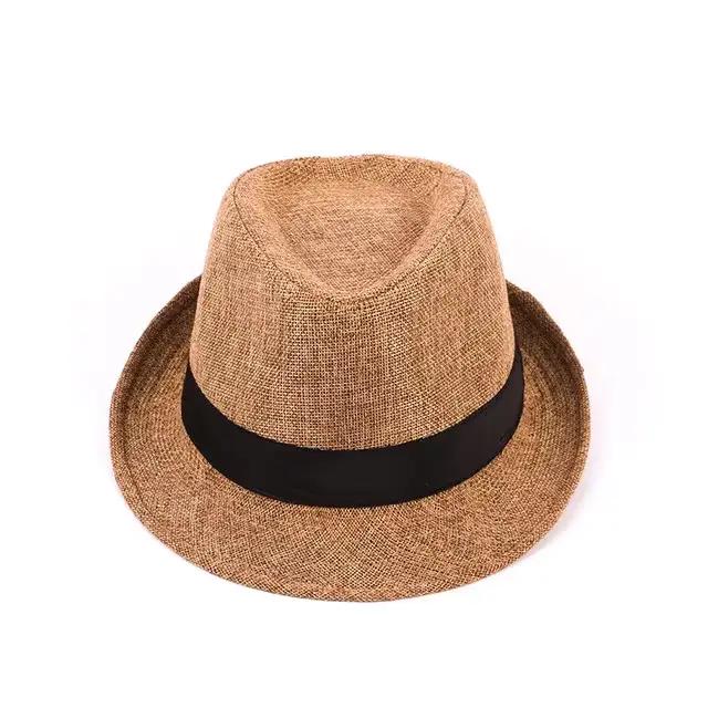 Beau chapeau en lin pur coton Jazz pour hommes