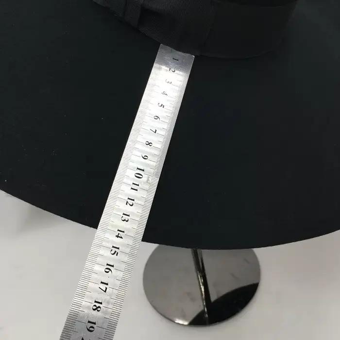 Nouveau Style rétro grand chaud à large bord laine Fedora chapeau noir feutre