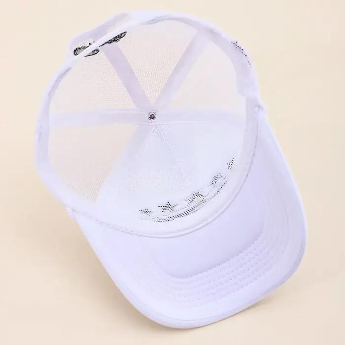 Chapeau de baseball brodé à la mode cinq étoiles couleur bloquée maille respirant été