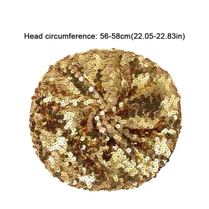 Béret fin à paillettes scintillantes