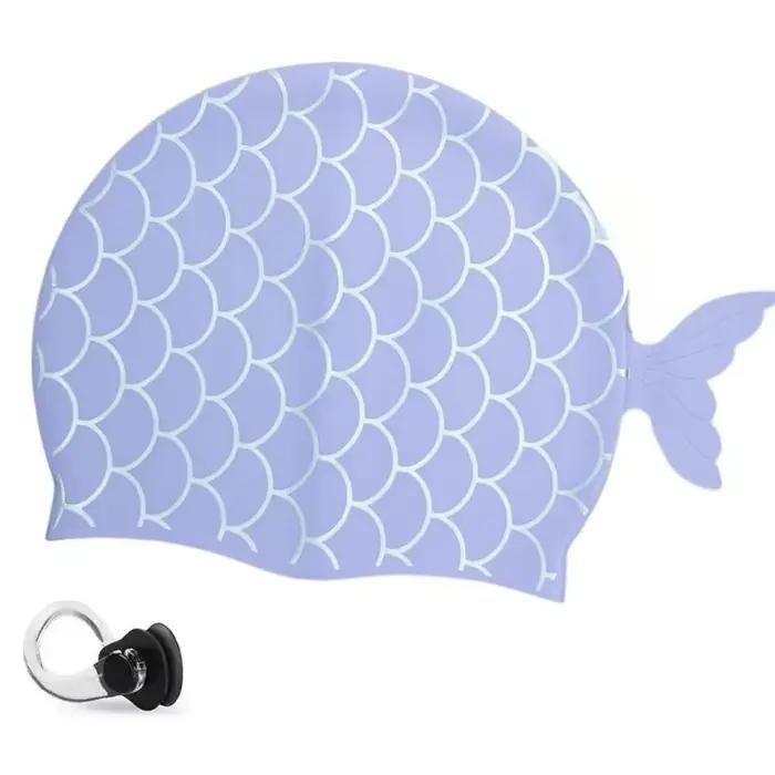 Bonnet de bain avec queue de poisson pour enfant