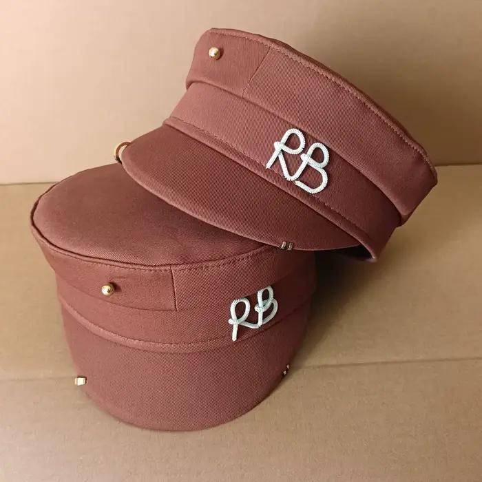 Béret plat marron pour femmes et hommes