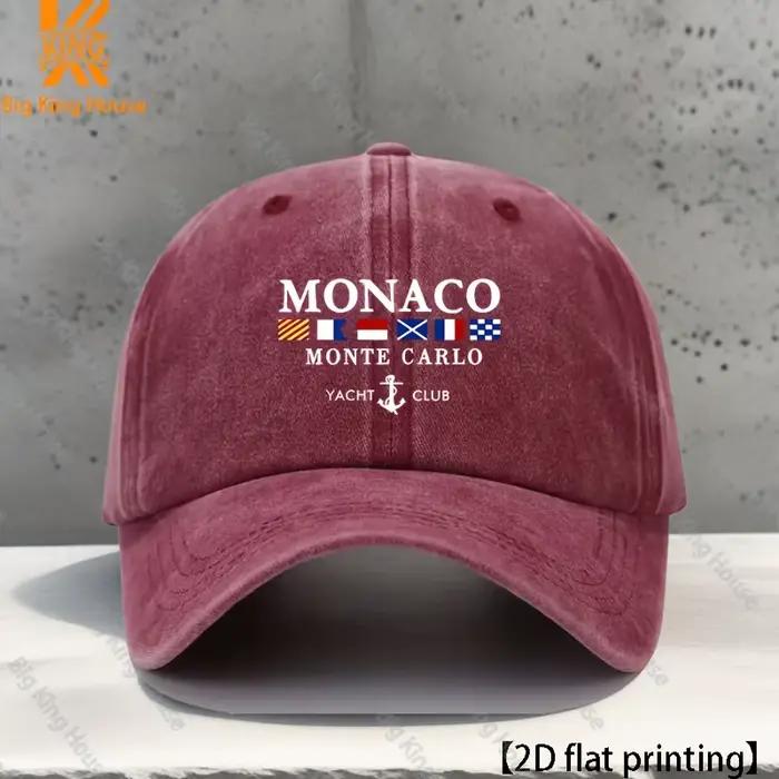 Casquette de baseball tendance à motif géométrique MONACO