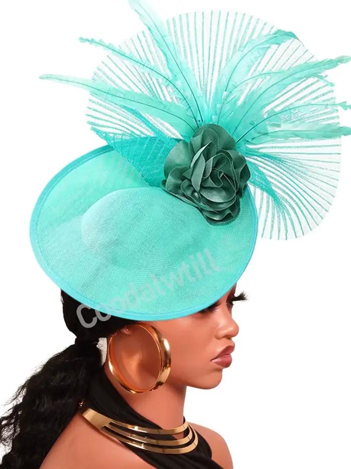 Chapeau fascinateur en maille marine pour femmes