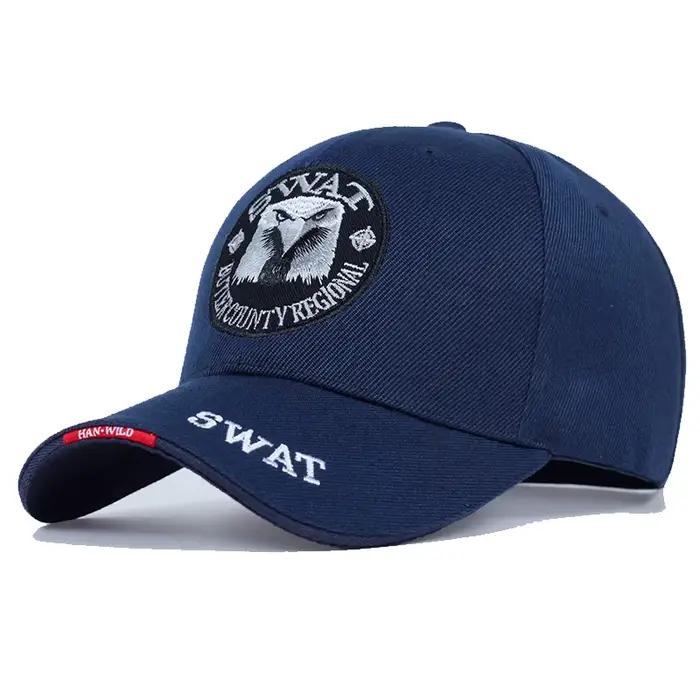 Casquette militaire homme brodée aigle noir