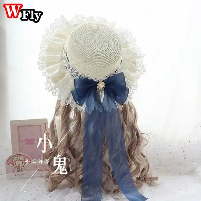 Harajuku-Chapeau de paille d'été pour femmes et filles