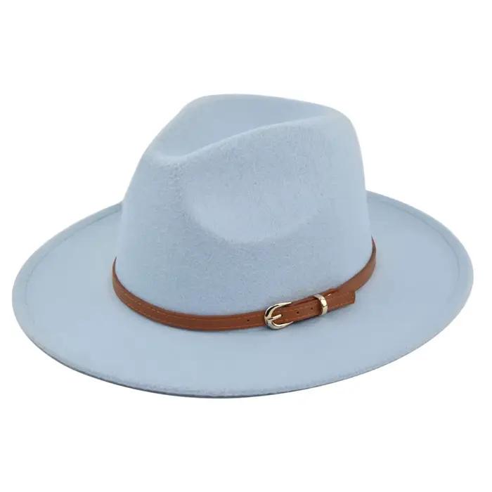 Chapeau Fedora classique à large bord de 56-60 cm pour femmes et hommes
