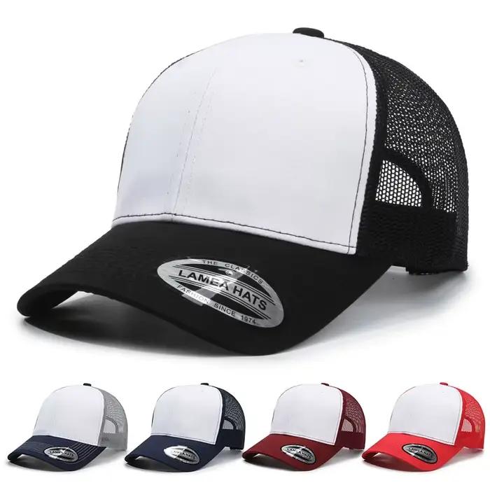 Casquette de baseball épissée de couleur avec logo personnalisé avec sangle réglable pour les conducteurs de camion
