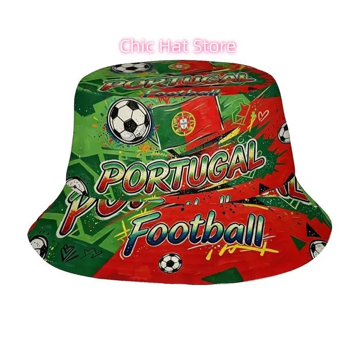 1 chapeau de pêcheur imprimé drapeau portugais