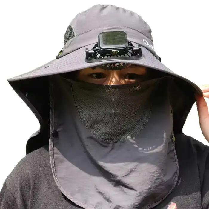 Chapeau de ventilateur à énergie solaire pour hommes