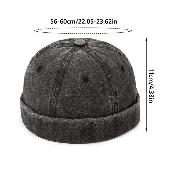 Casquette Docker en Denim délavé pour l'extérieur
