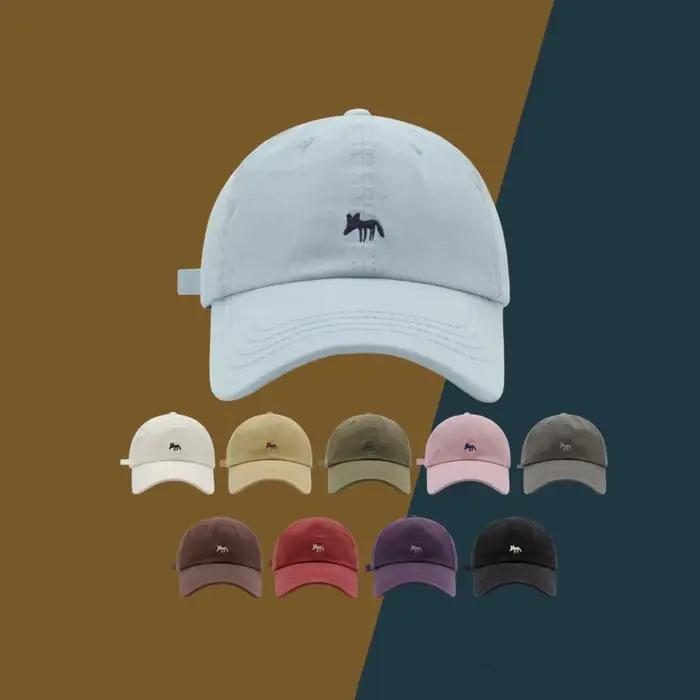 Casquette de baseball brodée Fox – Snapback unisexe de style coréen pour le visage de printemps et d'été