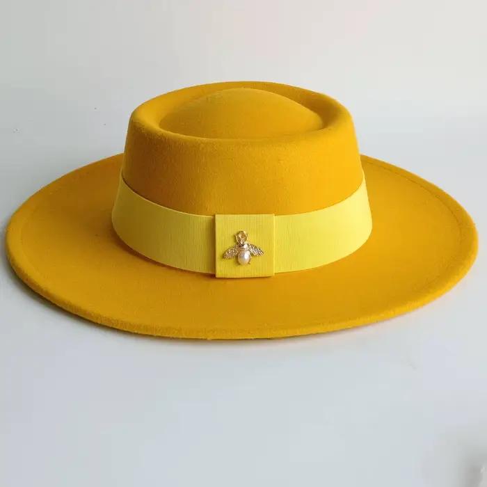 Chapeau Fedora en feutre élégant de style français