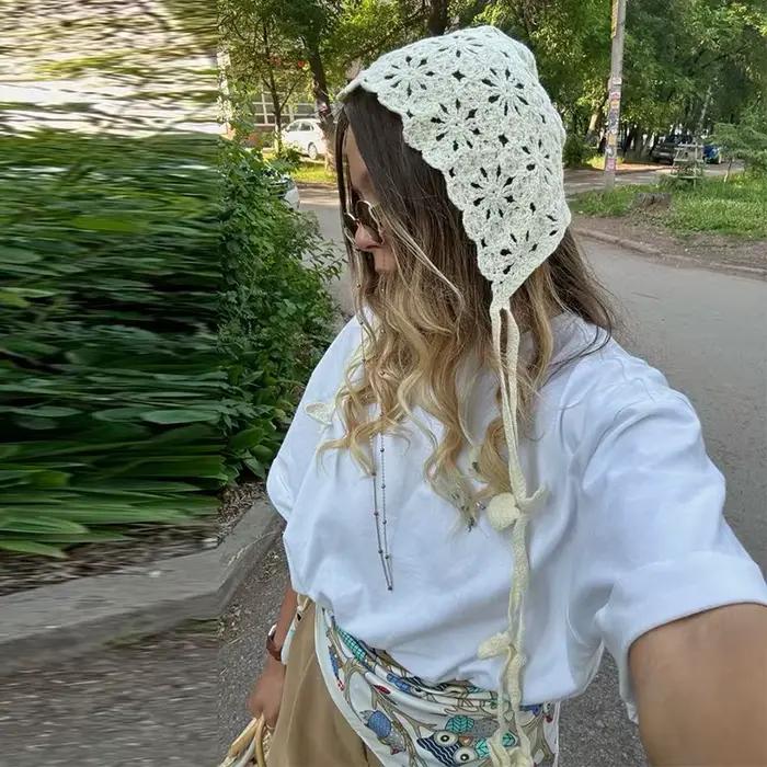 Chapeau sans bord en crochet fait main