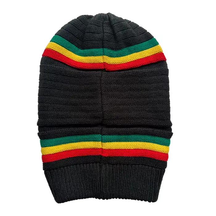 Bonnet tricoté gorro rasta style hip-pop homme femme multicolore pour l'hiver décontracté et culturel
