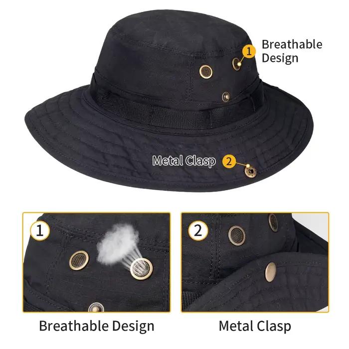 Chapeau Boonie à large bord pour homme et femme protection solaire ajustement parfait pêche chasse plein air confort durable polyvalent toutes saisons