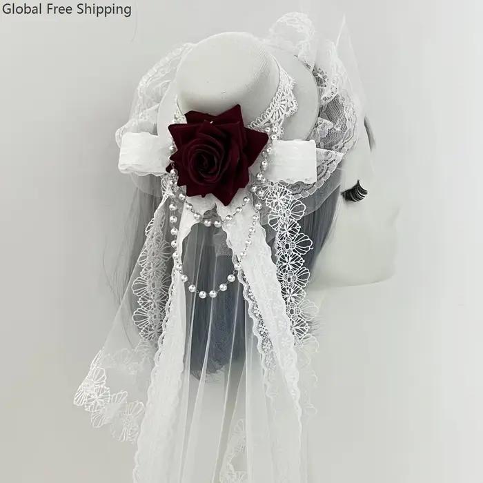 Mini chapeau gothique en forme de Rose