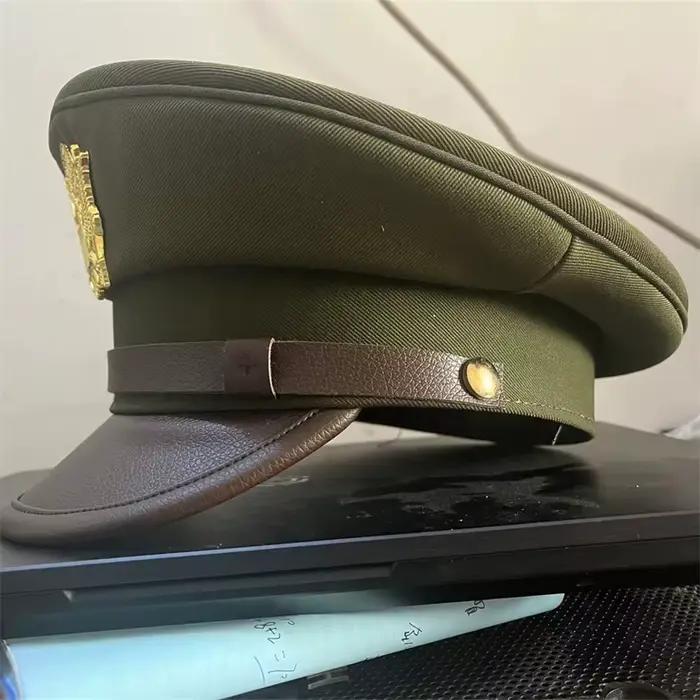 Chapeau d'officier américain militaire vert à large bord