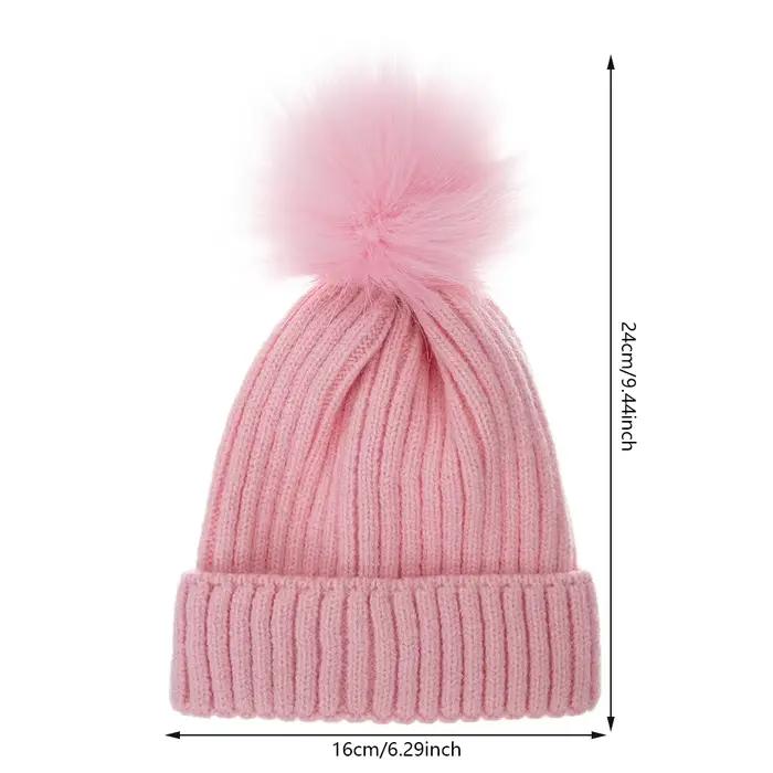Gros pompon hiver bébé chapeaux pour nouveau-né garçons filles mignon bonnets casquettes tricoté