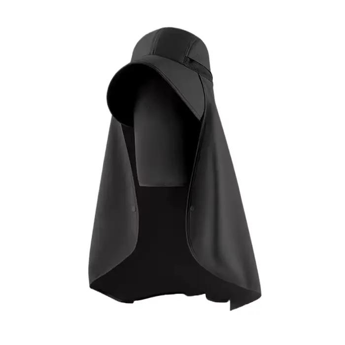 Chapeau de protection UV pour femmes masque facial 360 degrés châle sécurité solaire printemps été automne hiver polyester bleu ciel gris foncé lavande multi vert armée
