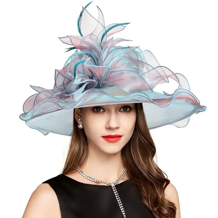 2026 Kentucky Derby chapeaux Organza chapeau été plage