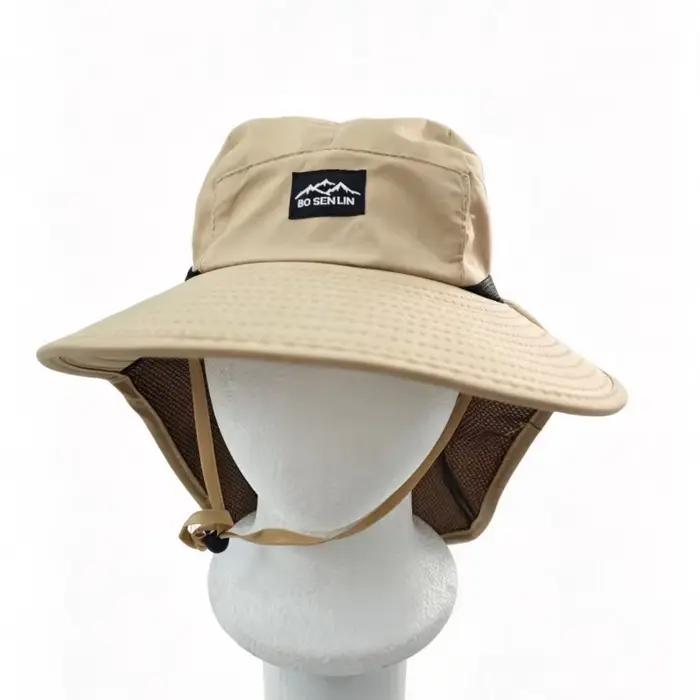 Vente flash! Chapeau de pêcheur unisexe coupe-vent à séchage rapide avec rabat pour le cou et protection UV pour la pêche en plein air et la randonnée ﻿