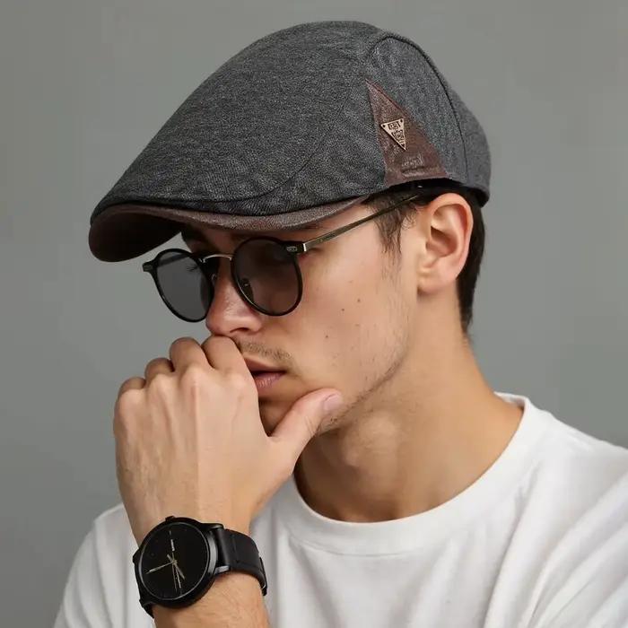 Béret rétro britannique pour hommes, élégant et confortable, casquette d'hiver épaisse et chaude en coton pour activités extérieures, occasions printanières et automnales, cadeau attentionné