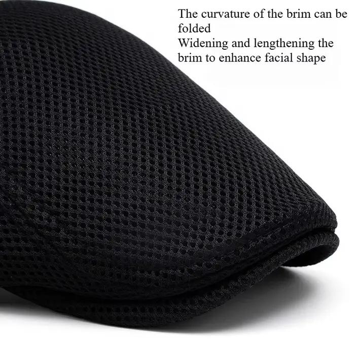 Chapeau Seau en Maille Perforée Béret Respirant Tendance Polyvalent pour Femmes Quatre Saisons Occasions Spéciales