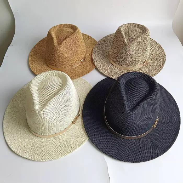 Chapeau Panama de paille chapeau de plage pare-soleil multifonction sportif pour femmes occasions estivales et printanières
