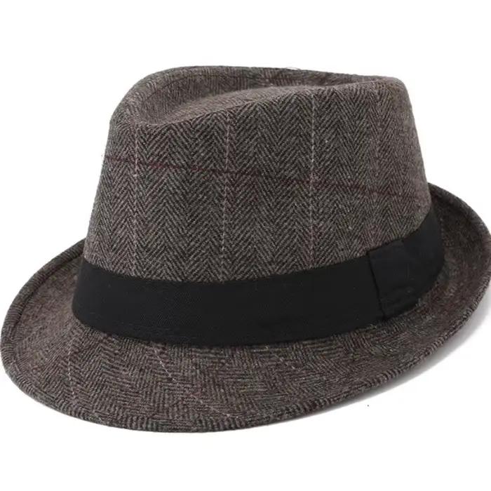 2025 nouveaux hommes automne et hiver haut-de-forme chapeaux personnes âgées chapeau à la mode britannique moyen-âge