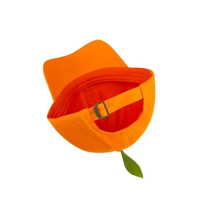 Casquette de baseball polyvalente en coton orange