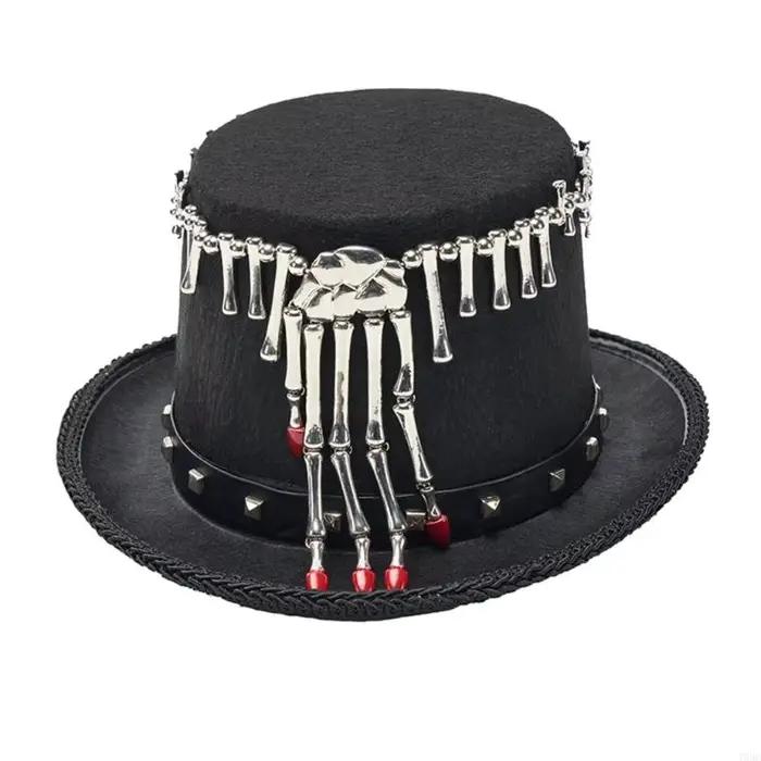 Casquette gothique élégante avec frange décorative