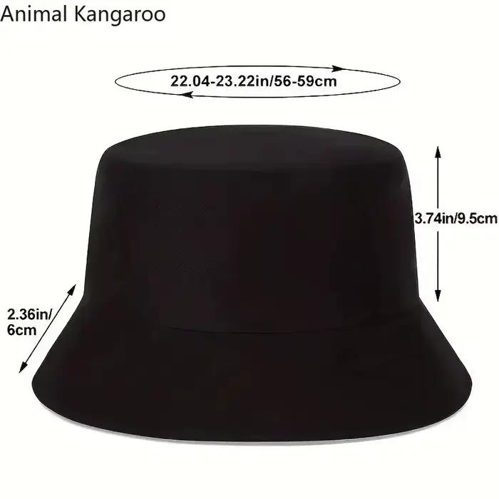 Chapeau de pêcheur unisexe chapeau de seau bucket hat imprimé kangourou pour hommes femmes plage pêche événements décontractésextérieur polyvalent