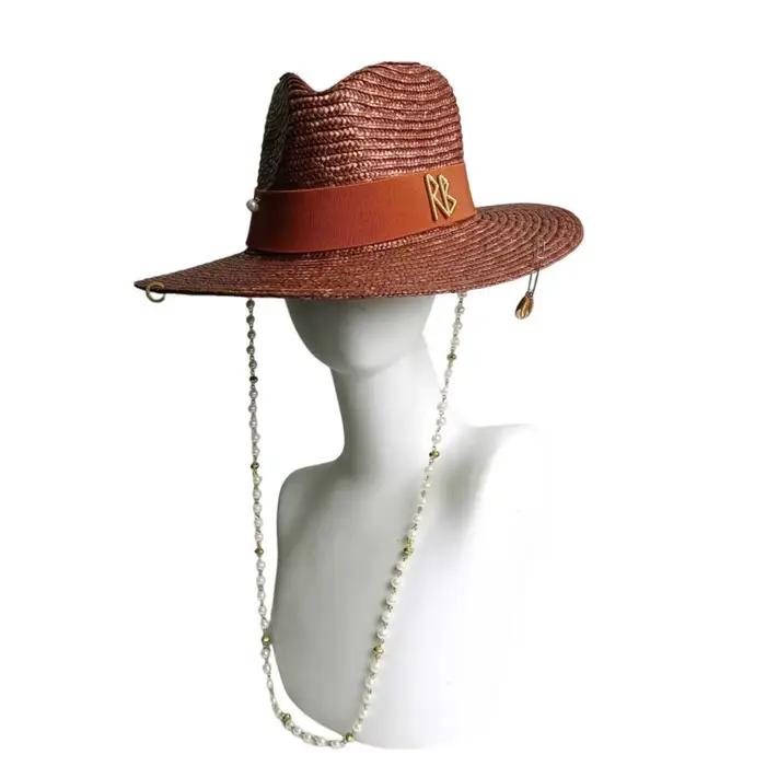 Paille Rancher été femmes chapeau