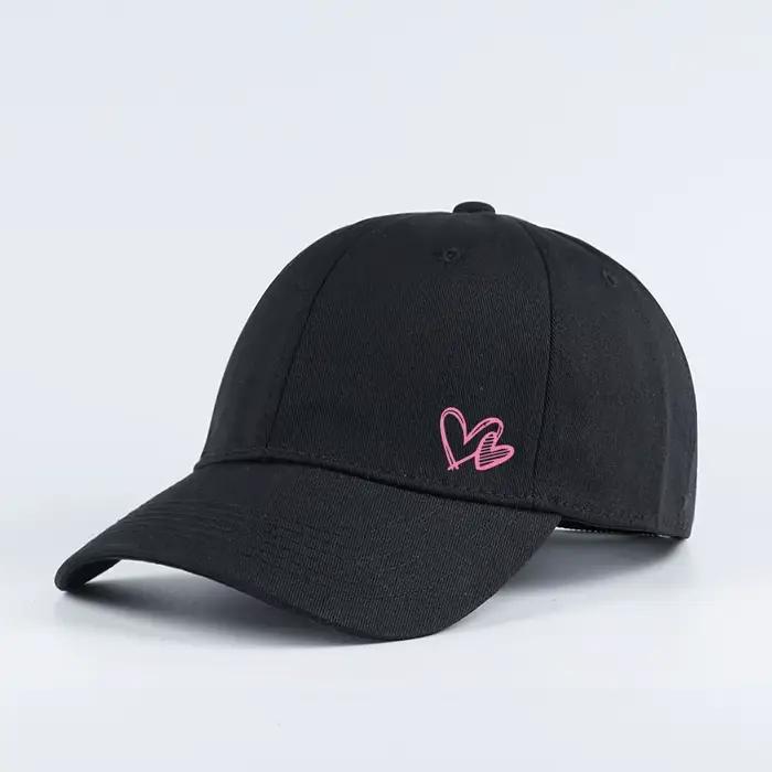 Casquette de baseball MLFO à double imprimé cœur rose