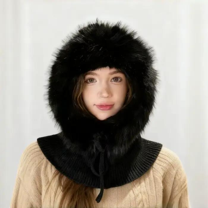 Cagoule tricotée en Fiber de Polyester pour femme