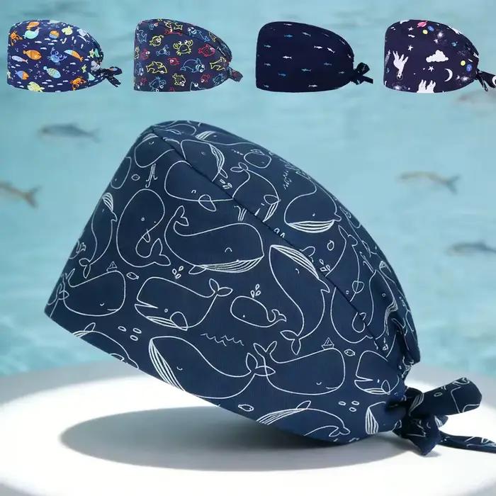 Baleine personnaliser chapeaux de travail pour femmes gommage casquette d'allaitement pour homme doux respirant dentiste Skullcap M386