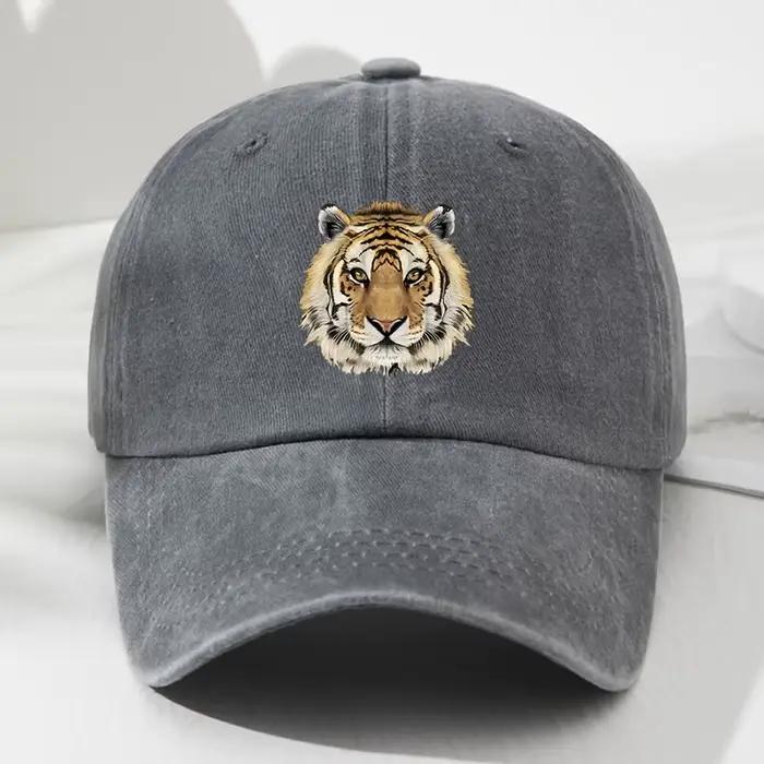 Casquette de baseball souple imprimé tigre